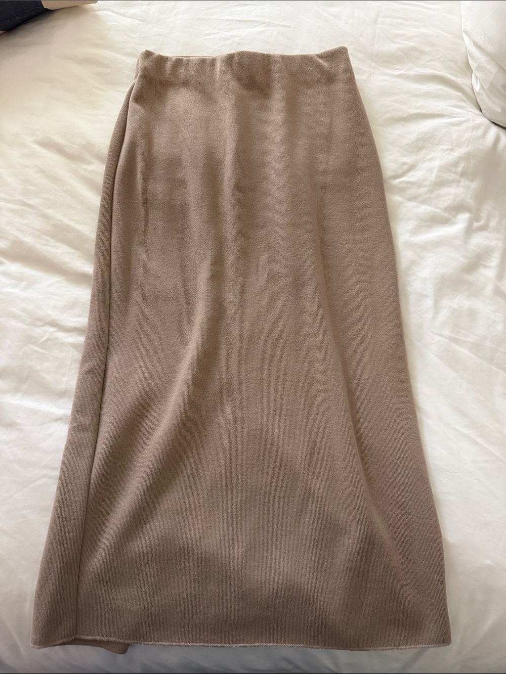 Zara Neutral Taupe Maxi Knit Skirt